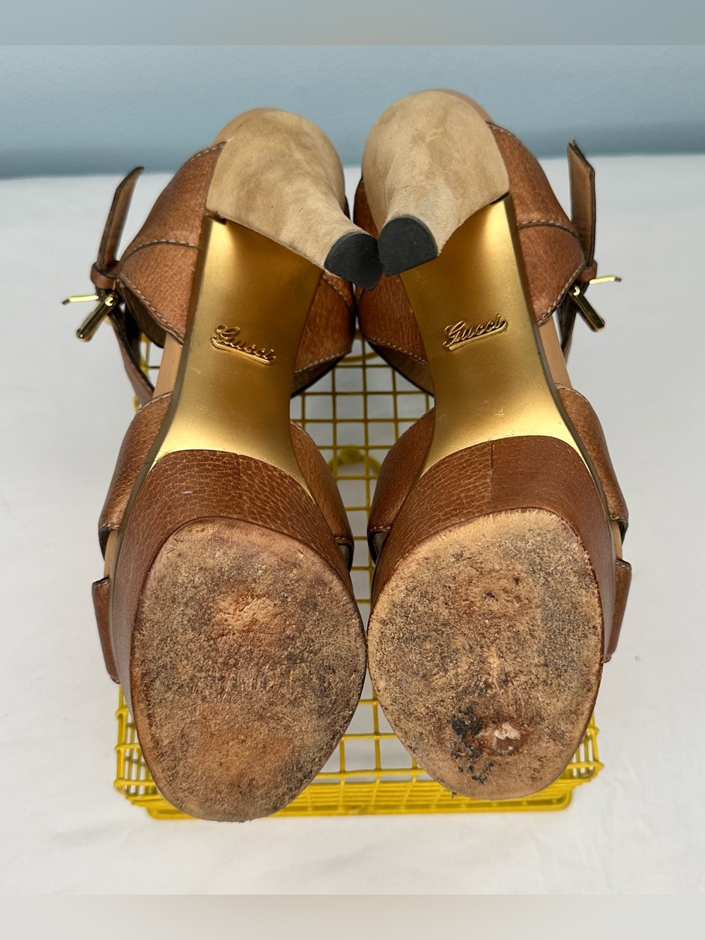 Gucci Iman Strappy Platform High Heel Sandals - Picture 5 of 12